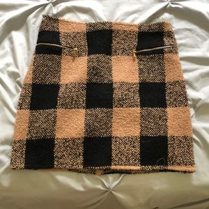 Plaid mini skirt